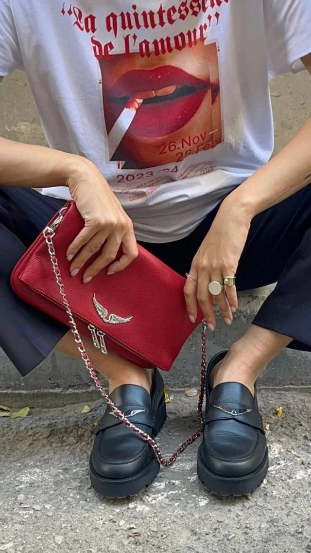 Zadig & Voltaire Red Rock Grained Leather
