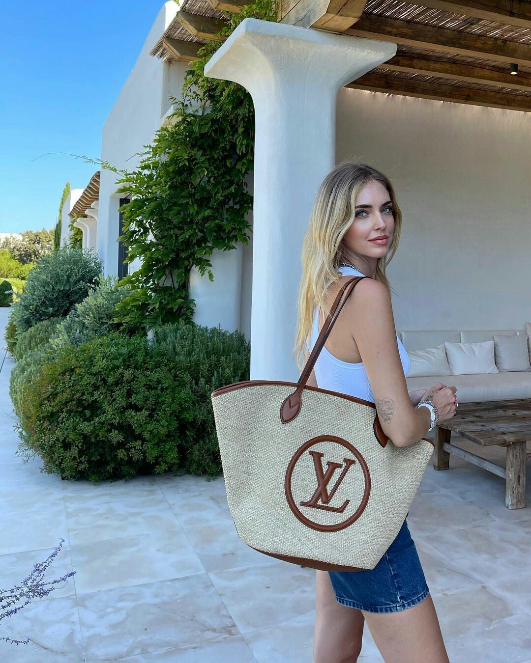 Louis Vuitton Raffia Jaques Bag