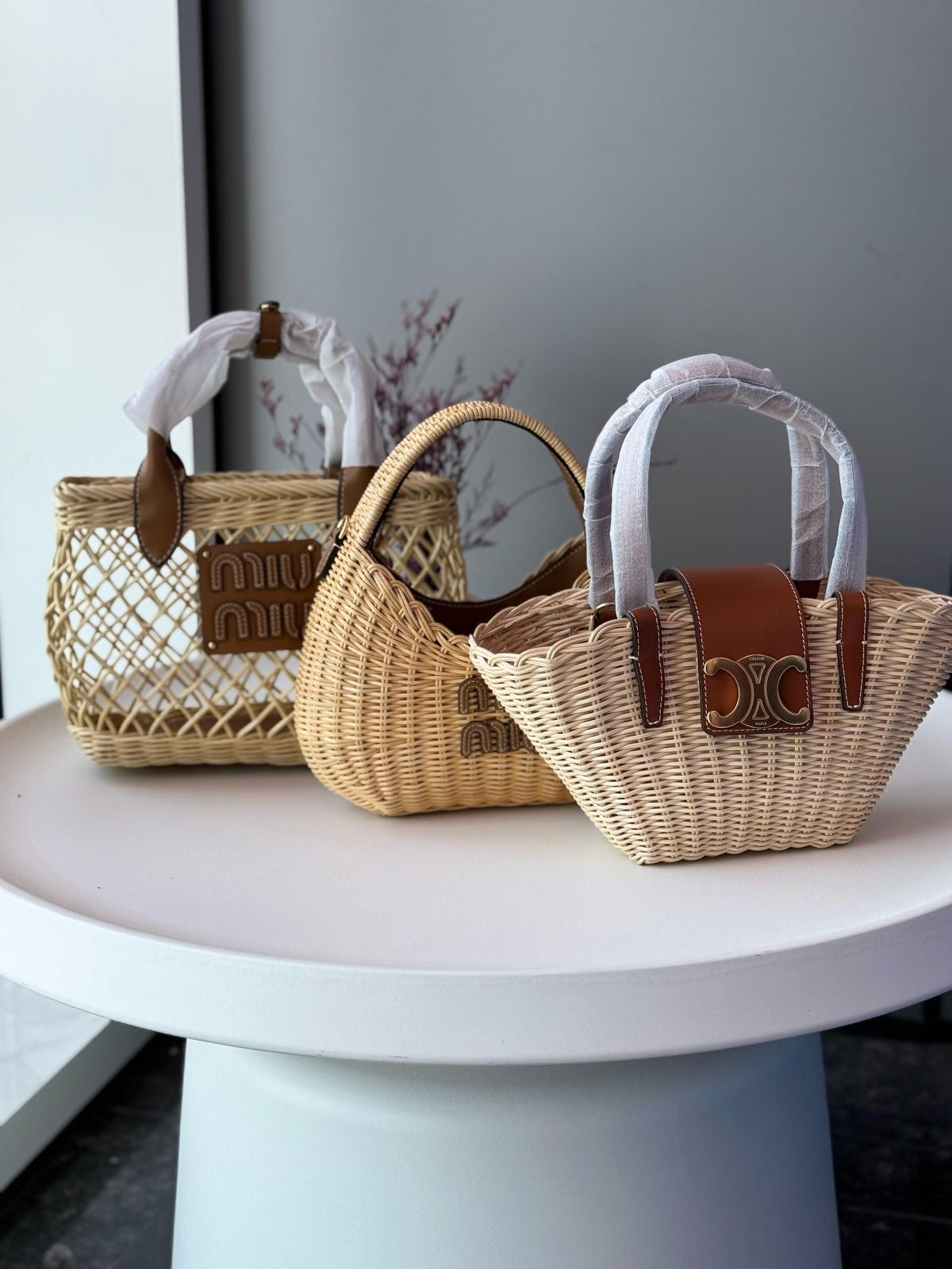 Miu Miu Wander Raffia