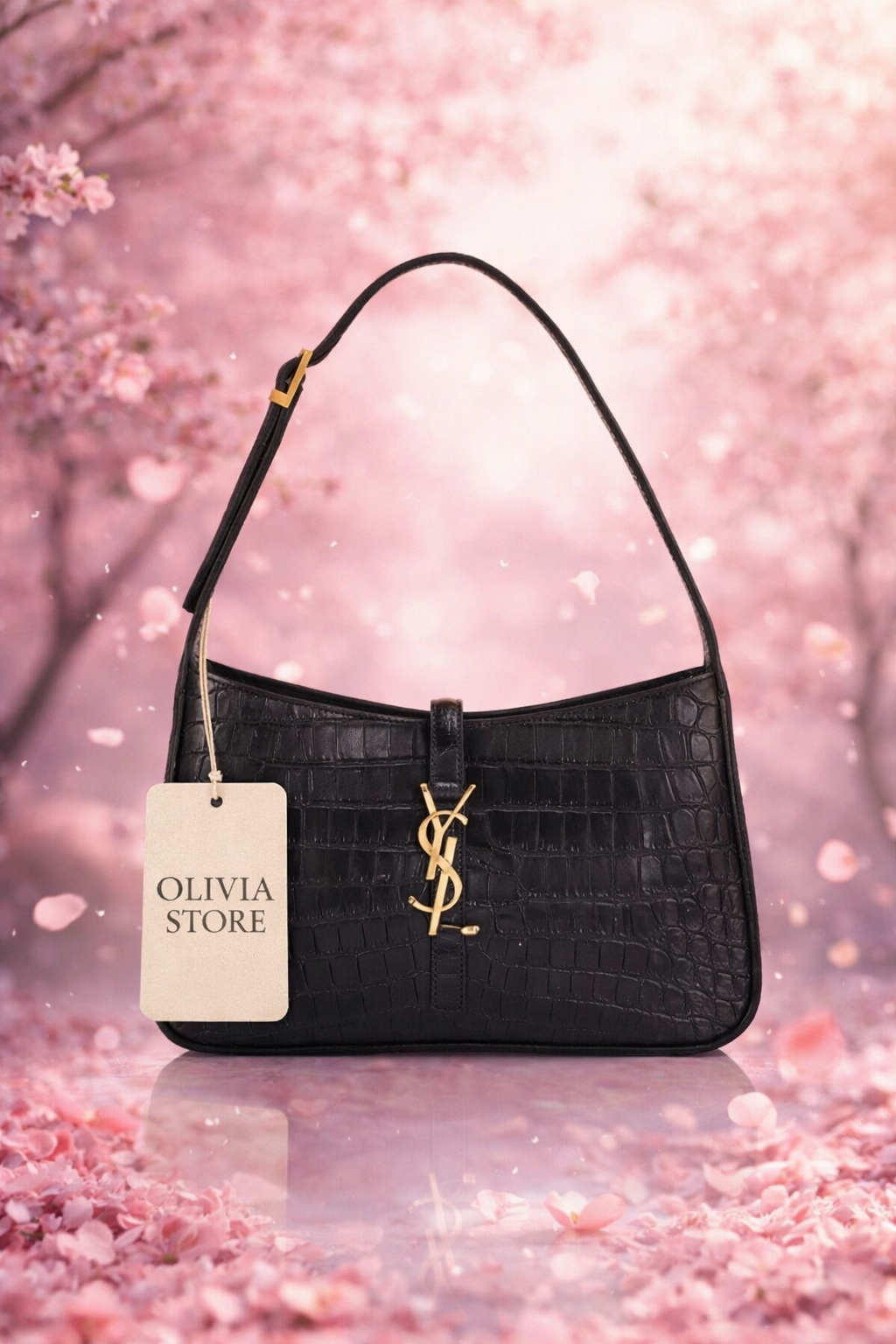 Yves Saint Laurent Hobo Crocco