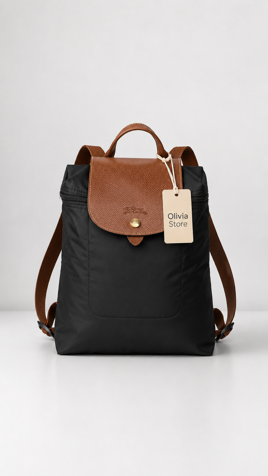 19. Longchamp Mochila Negra