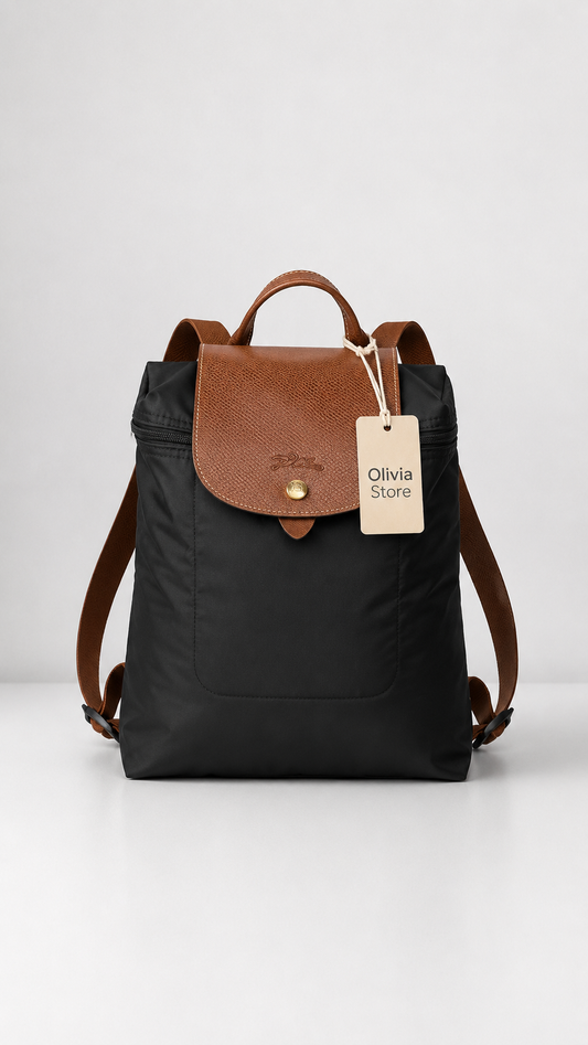 19. Longchamp Mochila Negra