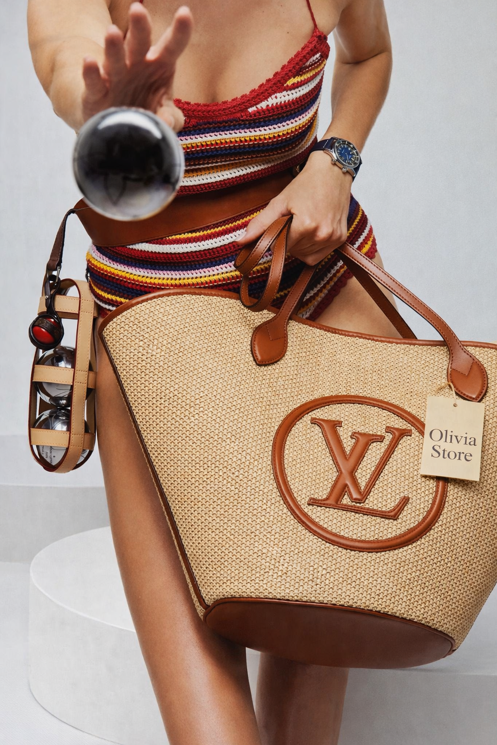 Louis Vuitton Raffia Jaques Bag