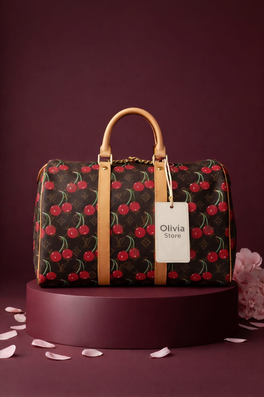 Louis Vuitton Keepall Cherry