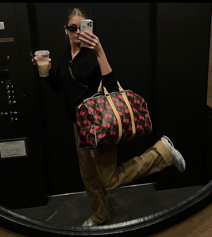 Louis Vuitton Keepall Cherry