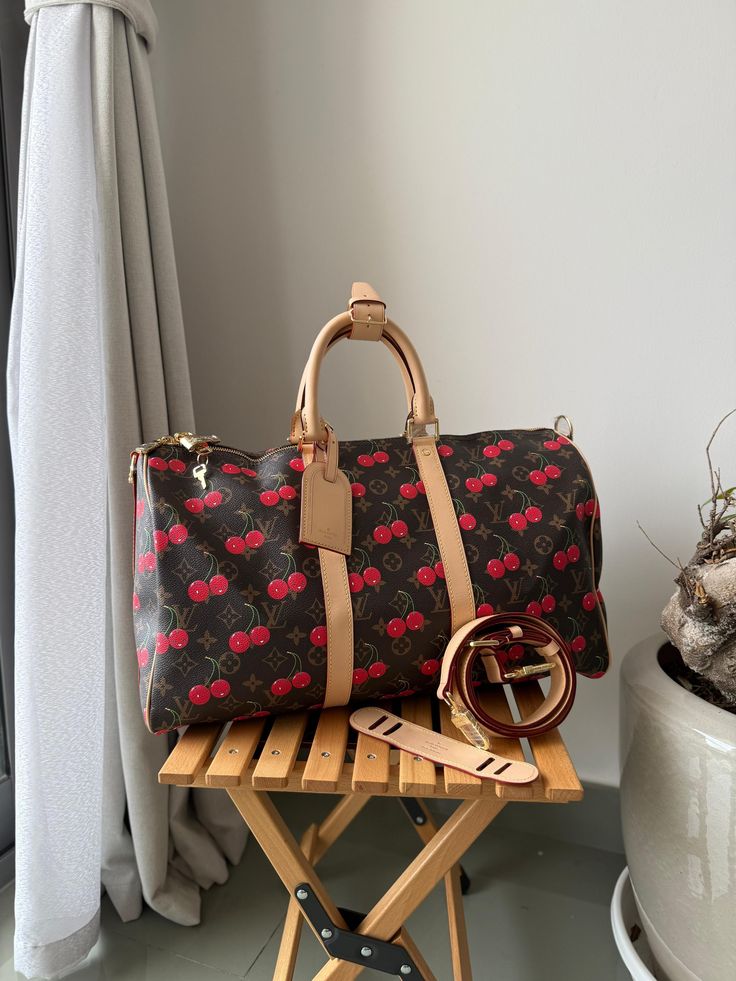 Louis Vuitton Keepall Cherry