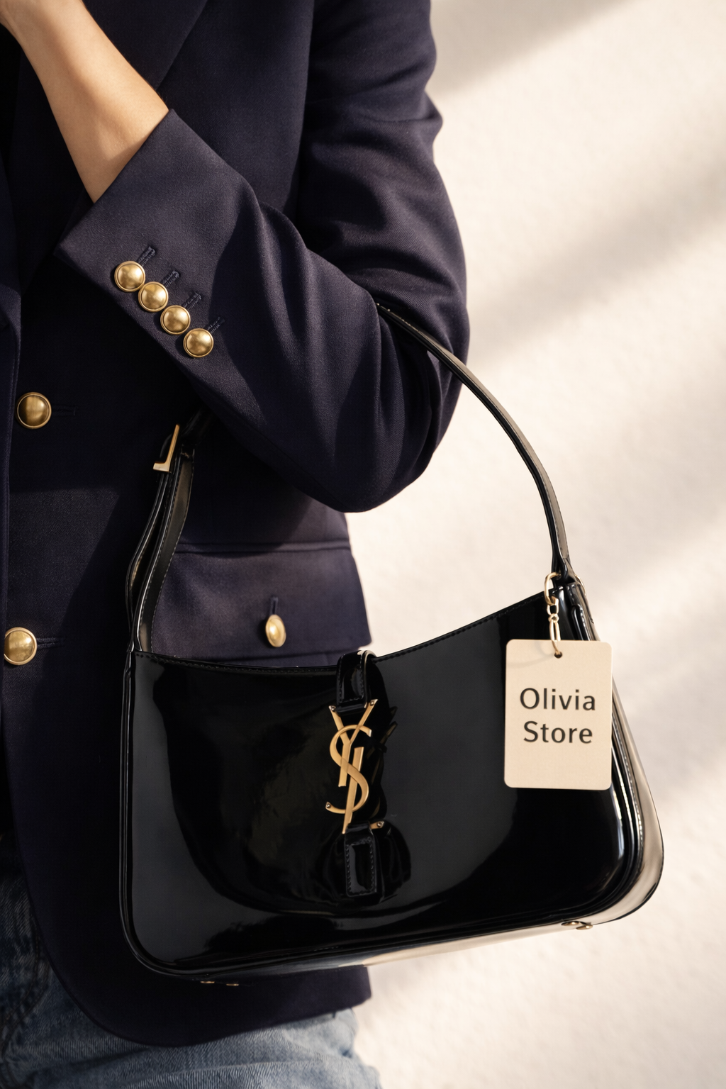 Yves Saint Laurent Hobo Charolada Black
